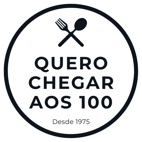 Logótipo Quero chegar aos 100, desde 1975